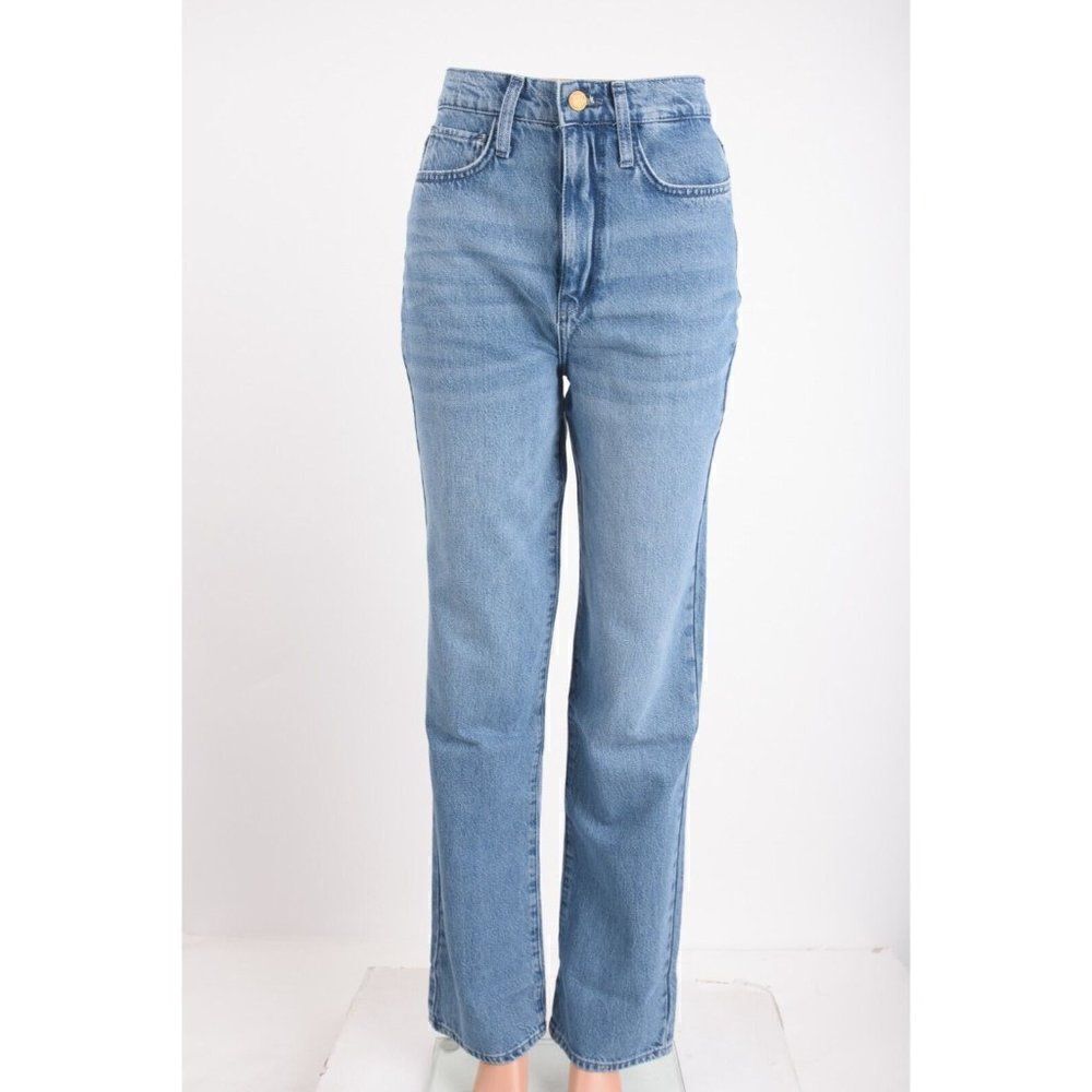 Triarchy Womens Ms Triarchy Jeans Sz 25 Straight Leg Medium Indigo High Rise New